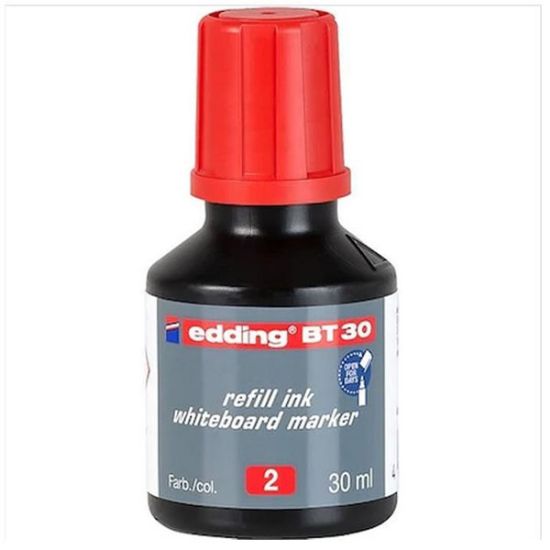 Edding Tahta Kalem Mürekkebi Damlalıklı Ekonomik 30 ML Kırmızı 2 Li BT30  resmi