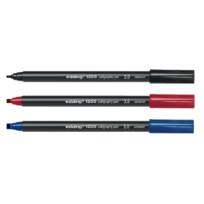 Edding Kaligrafi Kalemi Kesik Uçlu 3.5 MM Siyah 1255 (10 Adet) resmi