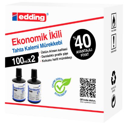 Legamaster Tahta Kalem Mürekkebi Ekonomik 100 ML Siyah 2 Li LM1199K201 resmi
