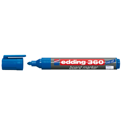 Edding Tahta Kalemi Yuvarlak Uçlu Mavi 360 (10 Adet) resmi