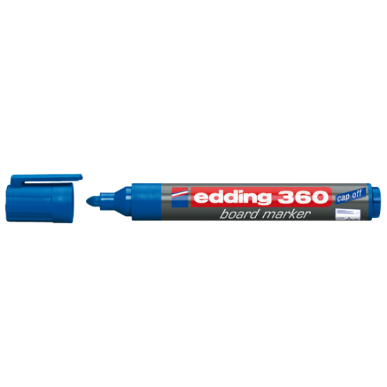 Edding Tahta Kalemi Yuvarlak Uçlu Mavi 360 (10 Adet) resmi