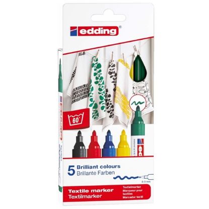 Edding T-Shırt Kalemi Yuvarlak Uçlu Basıc 2-3 MM 5 Lİ 4500/5S resmi