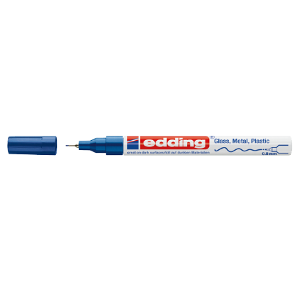 Edding Markör Dekor Boya 0.8 MM Yuvarlak Uçlu Mavi 780 (10 Adet) resmi