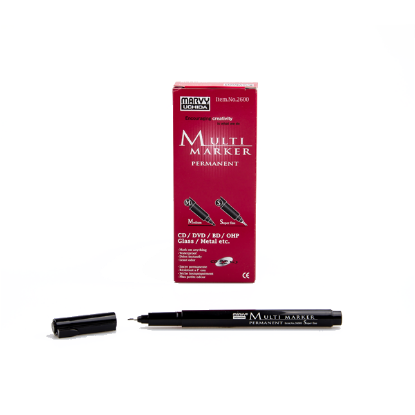 Marvy Asetat Kalemi Permanent S Seri Siyah 2600S-1 (12 Adet) resmi