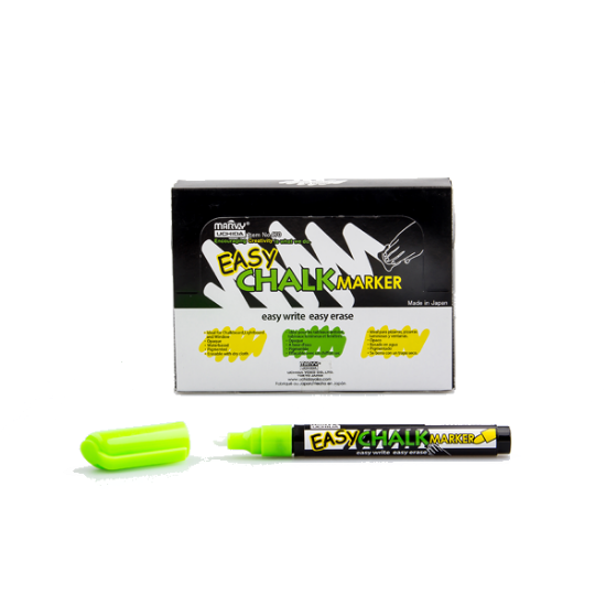 Marvy Markör Tebeşir Yuvarlak Uçlu Yeşil 470 (12 Adet) resmi