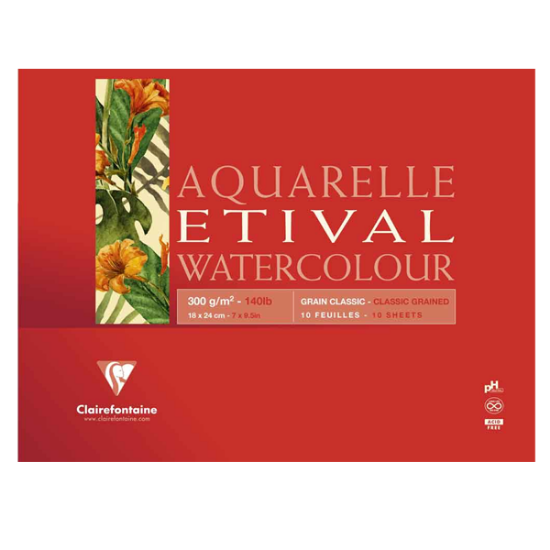 Claırefontaıne Teknik Resim Kağıdı Sulu Boya Etival Classıc Üsten Spiralli A5 300 GR resmi