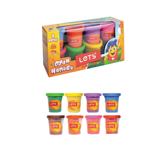 Lets Oyun Hamuru 8 Renk 448 GR L8358 resmi