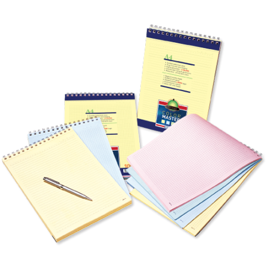 Gıpta Bloknot Color Master Spiralli Renkli Kareli 100 YP A5 1375 (6 Adet) resmi