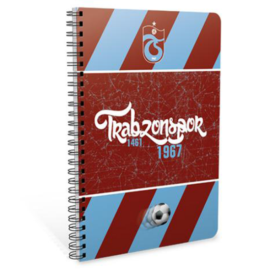 Gıpta Bloknot Taraftar Trabzonspor Spiralli Karton Kapak Çizgili 80 YP A6 8629 (36 Adet) resmi