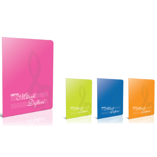 Gıpta Müzik Defteri Mıca Plastik Kapak 40 YP A4 1701 (12 Adet) resmi