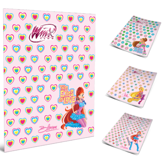 Gıpta Kaye Defter Plastik Kapak Kareli 40 YP A5 Winx Club 3165 (12 Adet) resmi