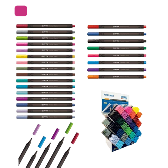 Gıpta Fineliner 0.4 MM Üçgen Pembe K600026 (12 Adet) resmi