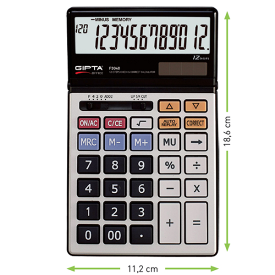 Gıpta Hesap Makinesi Masa Üstü 12 Hane F3040 resmi