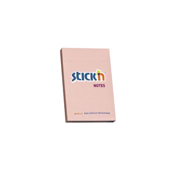 Hopax Stıckn Yapışkanlı Not Kağıdı 100 YP 76x51 Pastel Pembe HE21145 (12 Adet) resmi