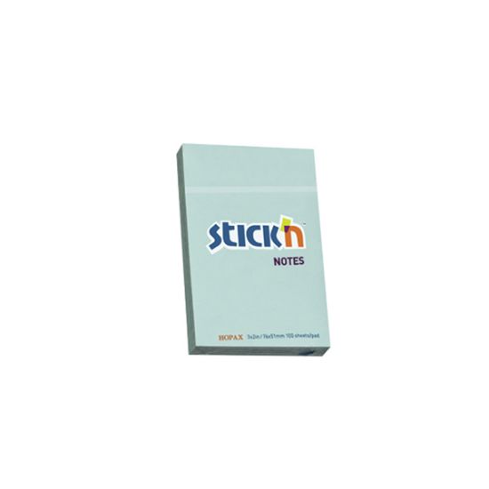 Hopax Stıckn Yapışkanlı Not Kağıdı 100 YP 76x51 Pastel Mavi HE21146 (12 Adet) resmi