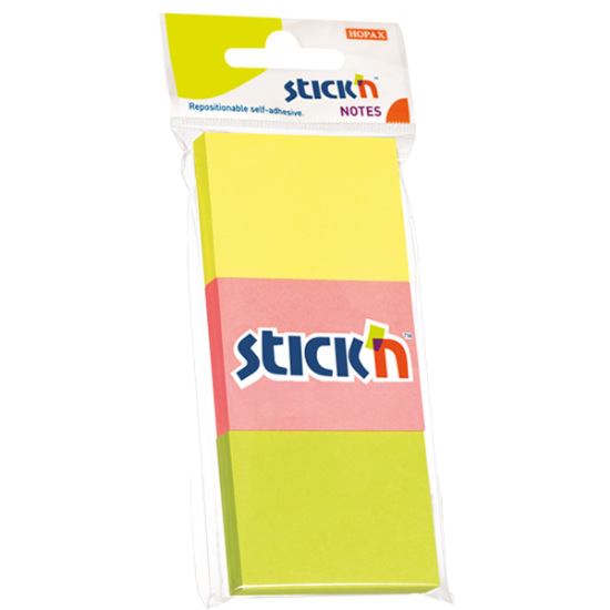 Hopax Stıckn Yapışkanlı Not Kağıdı 100 YP 35x51 Neon 3 Renk 21130 resmi