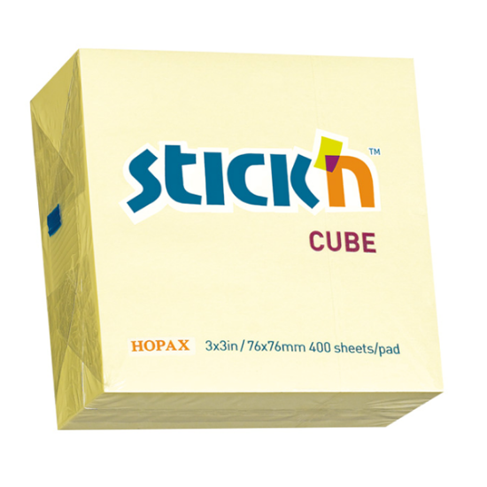Hopax Stıckn Yapışkanlı Not Kağıdı 400 YP 76x76 Sarı 21072 resmi