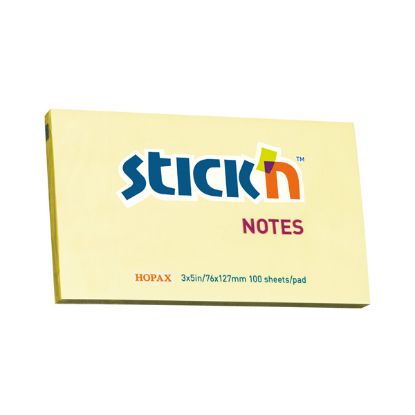 Hopax Stıckn Yapışkanlı Not Kağıdı 76x127 Sarı 21009 (12 Adet) resmi