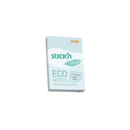 Hopax Stıckn Yapışkanlı Not Kağıdı 100 YP 76x51 Eco Patel Mavi HE21743 (12 Adet) resmi