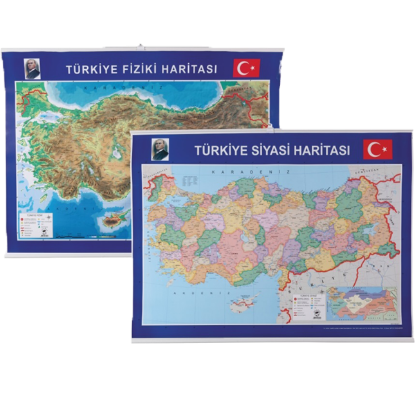 Gülpaş Harita Türkiye Siyasi-Fiziki Çıtalı 70x100 999 resmi