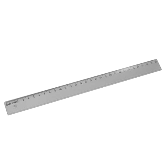 Hatas Standart Cetvel Plastik Dar Şeffaf 30 CM 0131 (25 Adet) resmi
