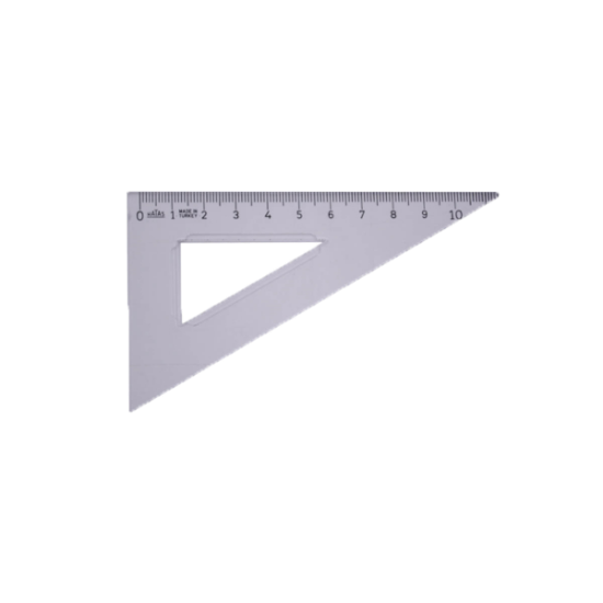 Hatas Öğrenci Gönyesi 60 Derece Plastik 12 CM 0724 (36 Adet) resmi