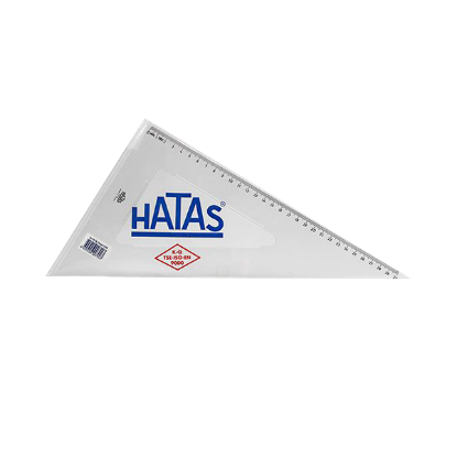 Hatas Öğrenci Gönyesi 60 Derece Plastik 32 CM 0790 (20 Adet) resmi