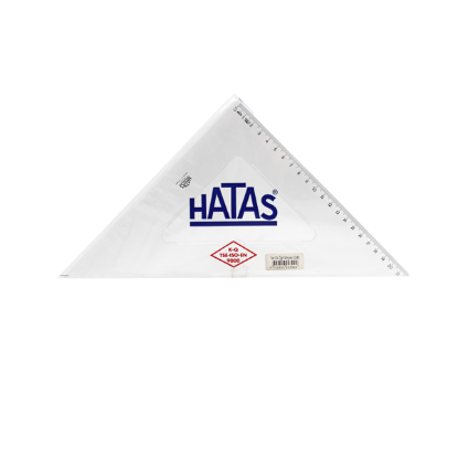 Hatas Öğrenci Gönyesi 45 Derece Plastik 32 CM 0800 (20 Adet) resmi