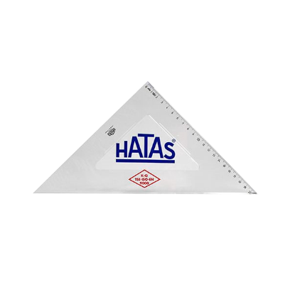 Hatas Öğrenci Gönyesi 45 Derece Plastik 30 CM 0802 (20 Adet) resmi