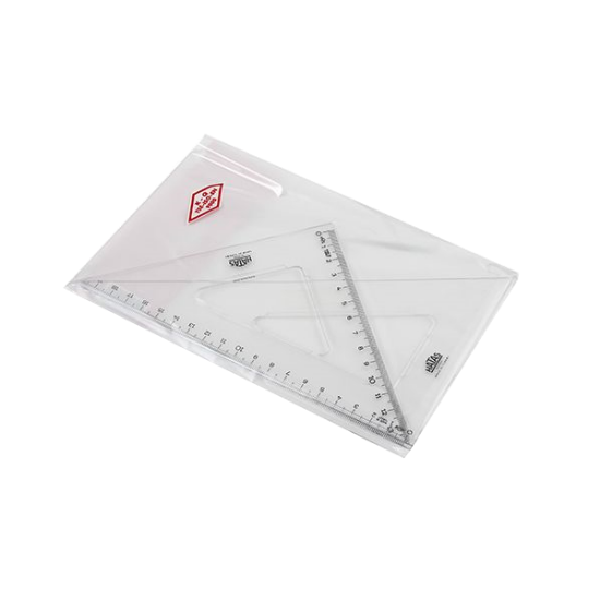 Hatas Öğrenci Gönye Seti 45-60 Derece Plastik 21 CM 0805 (10 Adet) resmi