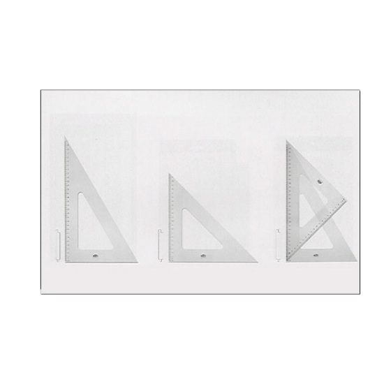 Hatas Öğrenci Gönye Seti 45-60 Derece Plastik 30 CM 0807 (10 Adet) resmi