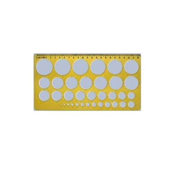 Hatas Daire Şablonu Cetvelli Ekonomik 1-35 MM 02271 (20 Adet) resmi