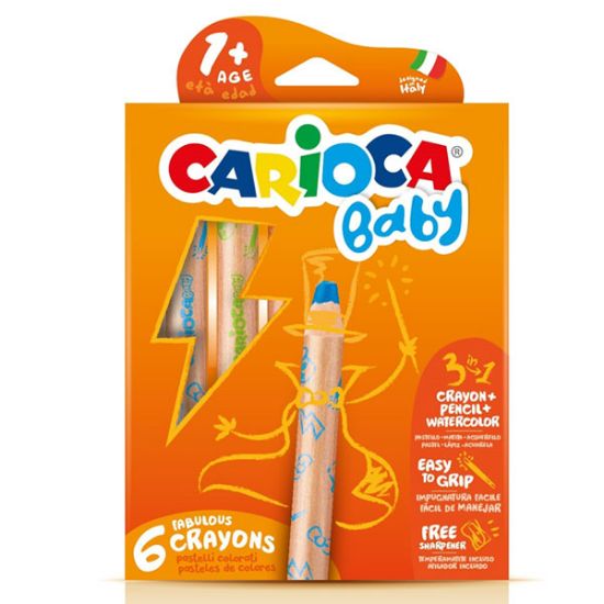 Carioca Kuru Boya Jumbo Bebek Ahşap Gövdeli 3 IN 1 42817 resmi