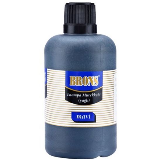 Brons Istampa Mürekkebi Yağlı 500 CC Mavi BR-321 resmi