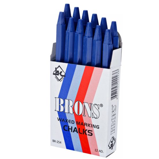 Brons Tebeşir Yuvarlak Yağlı Mavi 12 Lİ BR-254 resmi