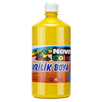 Nova Color Akrilik Boya 1 KG Sarı NC-221 resmi