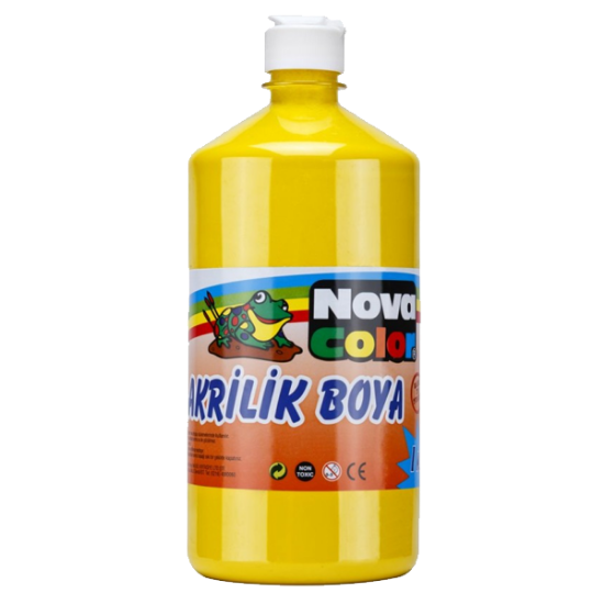 Nova Color Akrilik Boya 1 KG Sarı NC-221 resmi