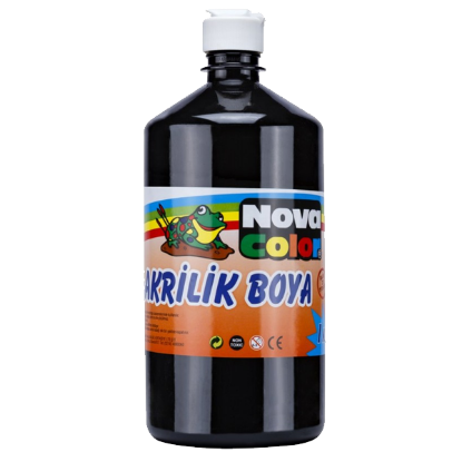 Nova Color Akrilik Boya 1 KG Siyah NC-226 resmi