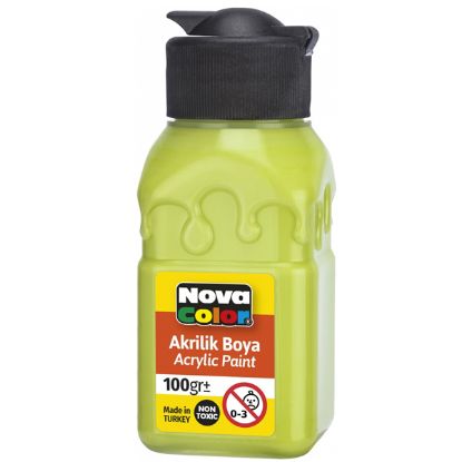 Nova Color Akrilik Boya Şişe 100 CC Fıstık Yeşili Nc-2027 resmi