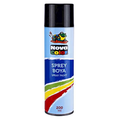 Nova Color Sprey Boya 200 ML Siyah NC-805 resmi