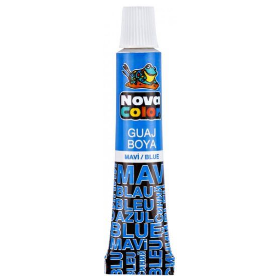 Nova Color Guaj Boya Tüp 12 Lİ Mavi NC-117 (12 Adet) resmi