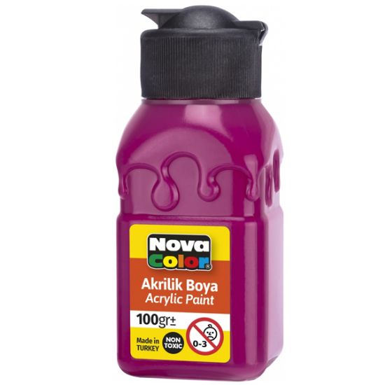 Nova Color Akrilik Boya Şişe 100 CC Magenta Kırmızı Nc-2024 resmi