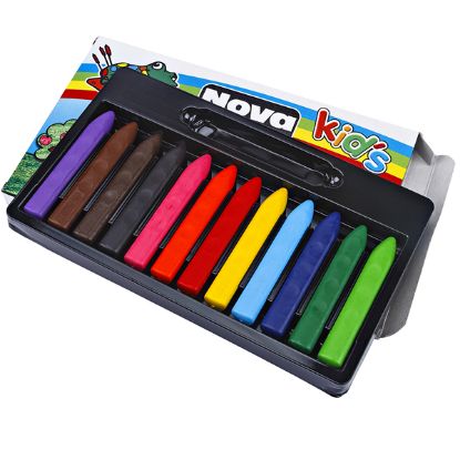 Nova Color Mum Boya Jumbo Üçgen Silinebilir 12 Renk NC 2124 resmi