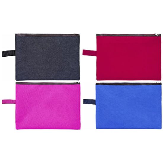 Brons Çek-Senet Pörtföyü Çanta Kumaş BR-3550 resmi