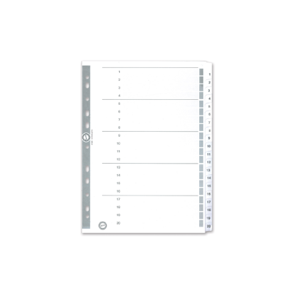 Serve Seperatör 1-20 Rakamlı Kağıt A4 SV5326 resmi