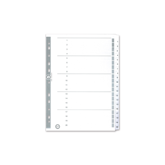 Serve Seperatör 1-20 Rakamlı Kağıt A4 SV5326 resmi