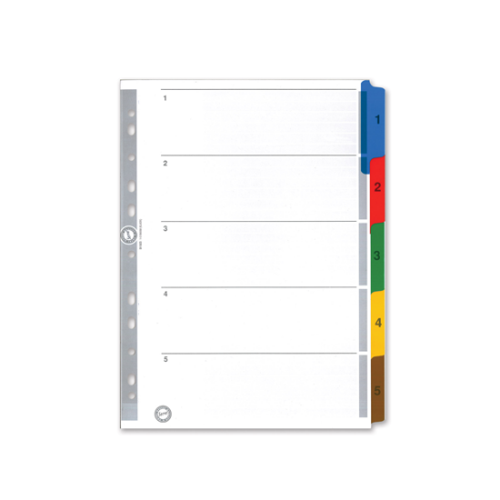 Serve Seperatör 1-5 Rakamlı Renkli A4 SV5523K resmi