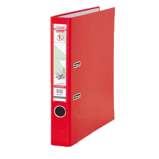 Manu Büro Klasör Dar Plastik Kırmızı 2035 resmi