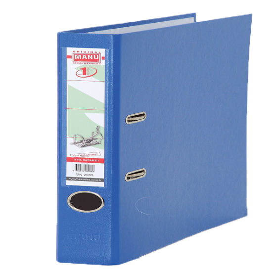 Manu Büro Klasör Geniş Plastik Mavi 2030 resmi