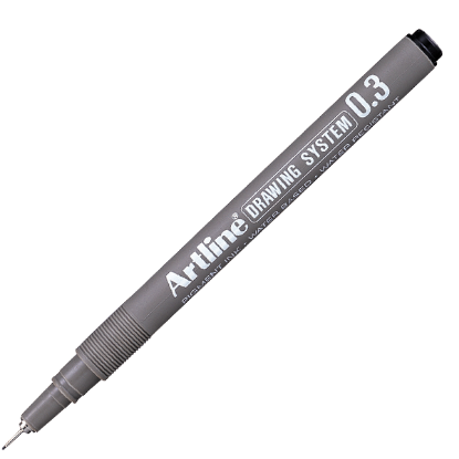 Artline Çizim Kalemi 0.3 MM Siyah EK233 (12 Adet) resmi